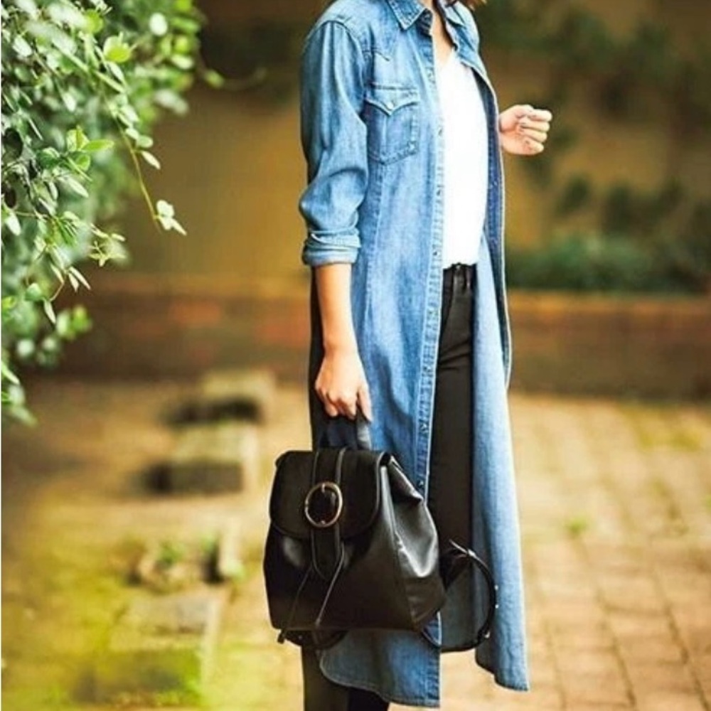 Polo Ralph Lauren Western Denim Knee Length Shirt Dress [size M] - Picture 12 of 12